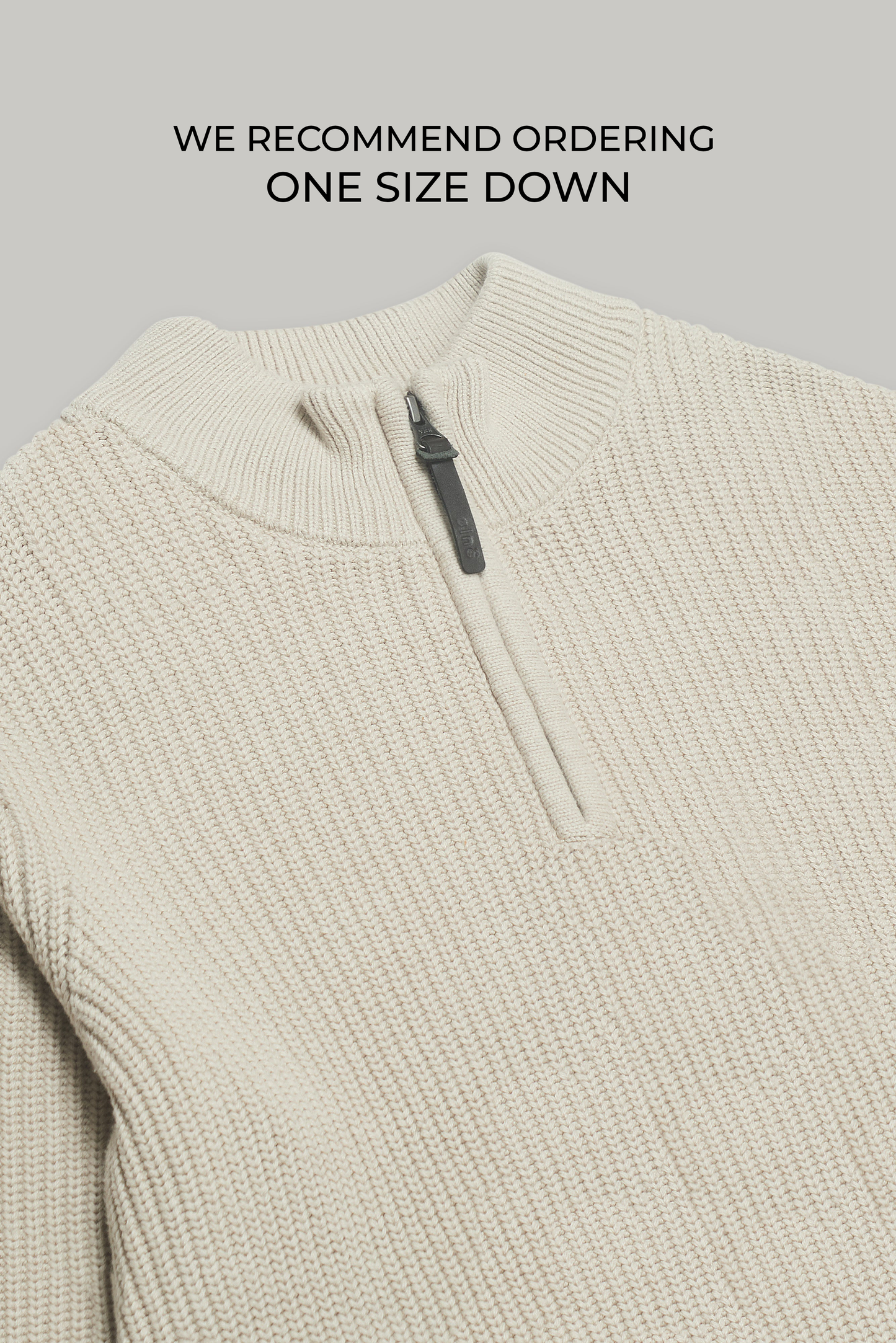 J Hailey Quarter Zip Knit -  Putty