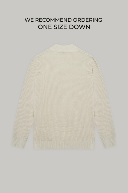 J Hailey Quarter Zip Knit -  Putty