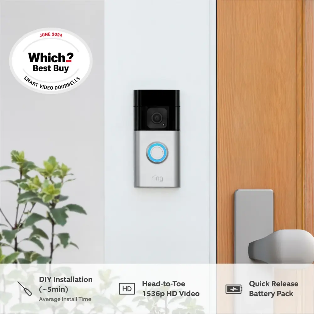 RING Battery Video Doorbell Plus with Chime Pro