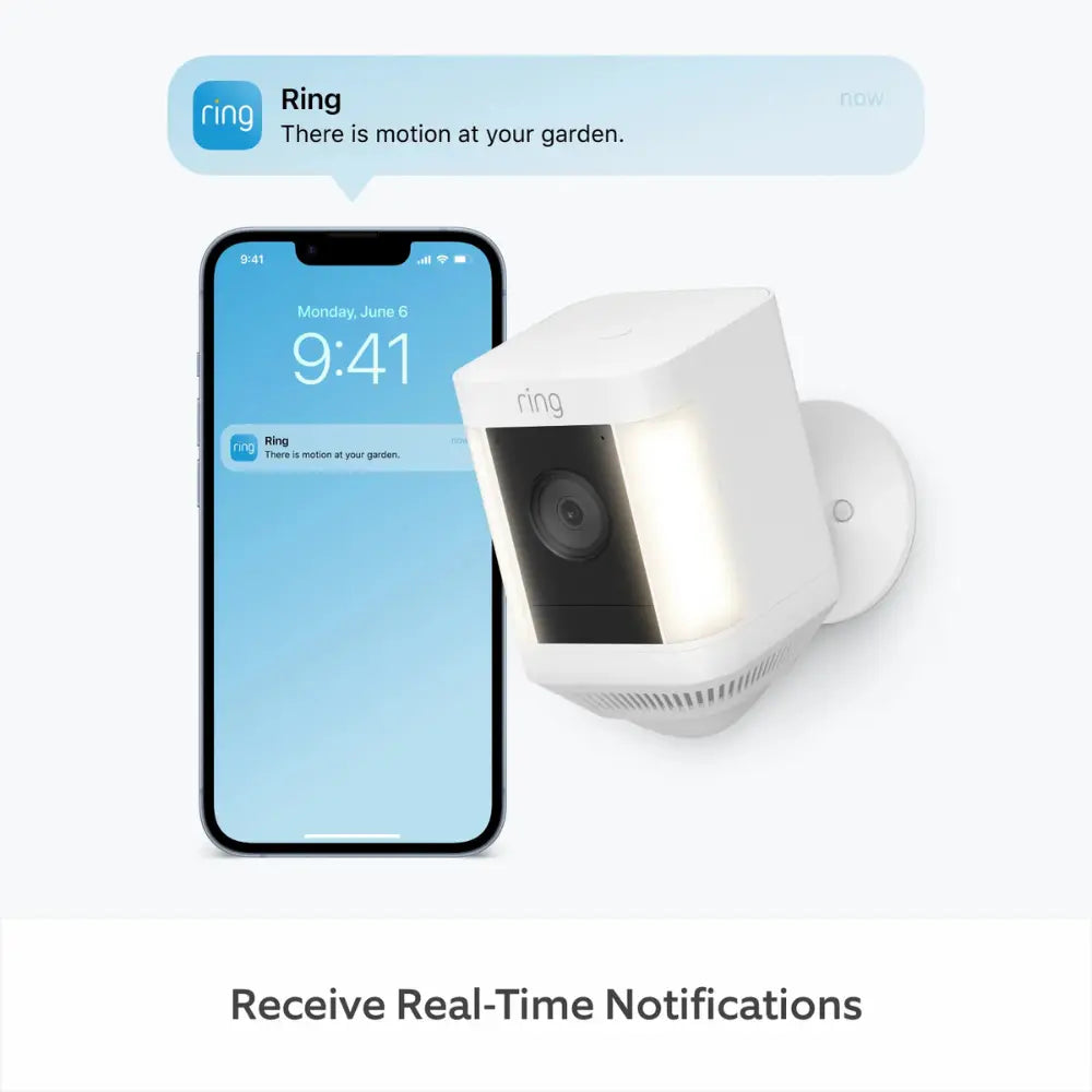 RING SPOTLIGHT CAM PLUS PLUG-IN OUTDOOR SECURITY