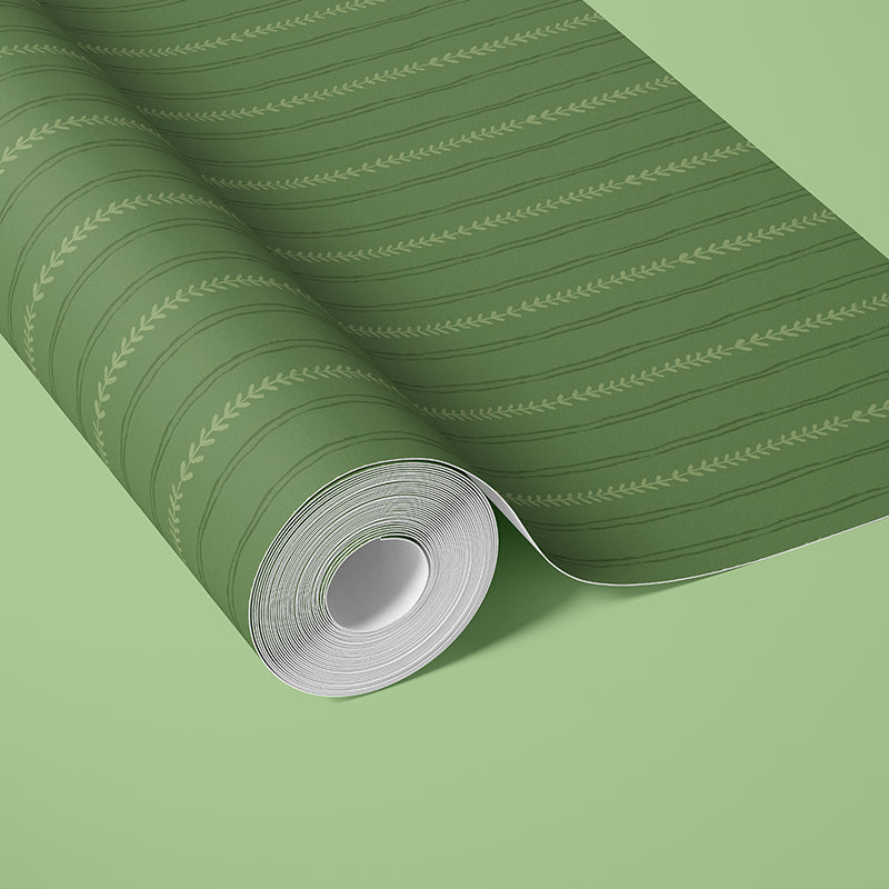 RIVIERA STRIPE FERN WALLPAPER