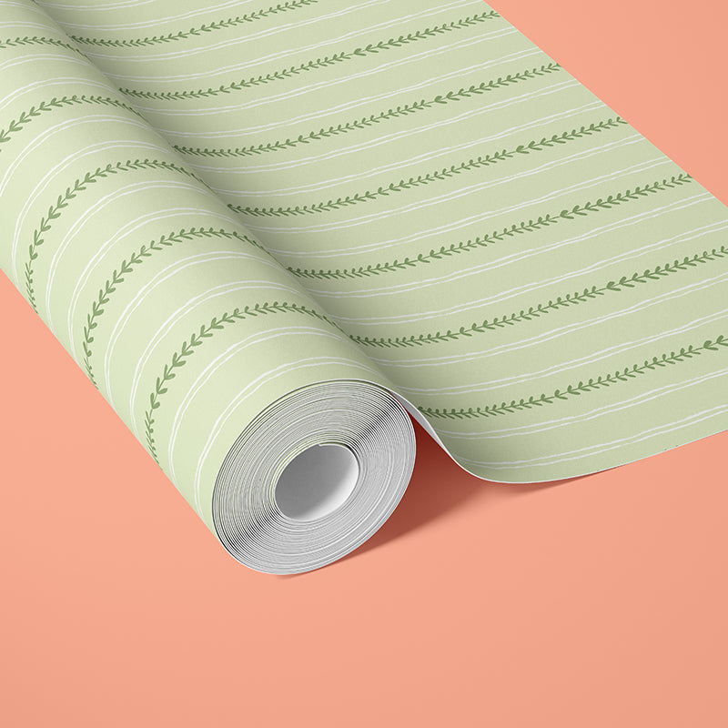 RIVIERA STRIPE PISTACHIO WALLPAPER