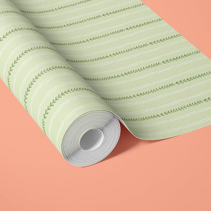 RIVIERA STRIPE PISTACHIO WALLPAPER