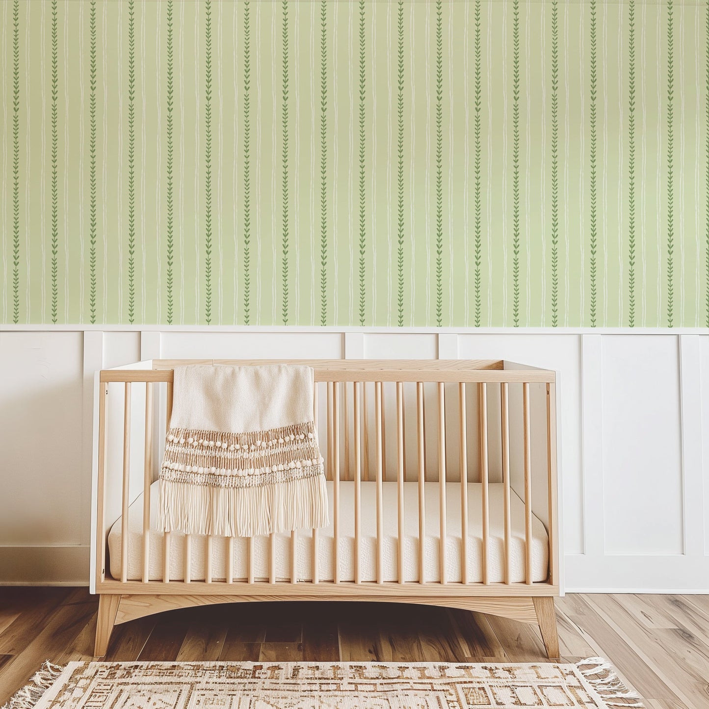 RIVIERA STRIPE PISTACHIO WALLPAPER