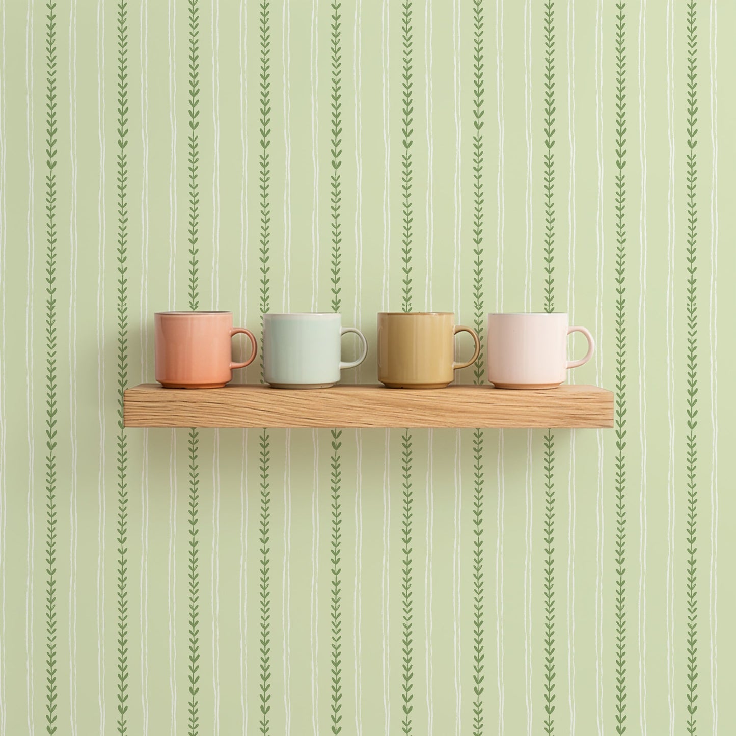 RIVIERA STRIPE PISTACHIO WALLPAPER