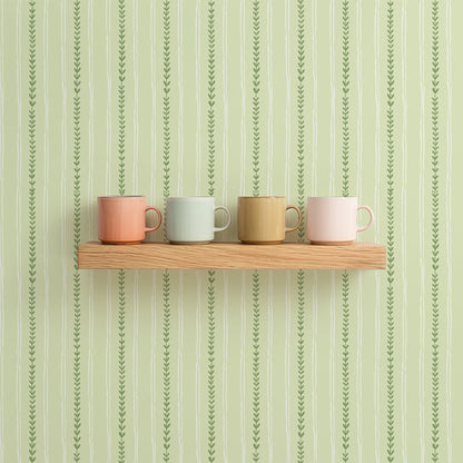RIVIERA STRIPE PISTACHIO WALLPAPER