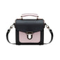 Handmade Leather Sugarcube Handbag - Rose Truffle