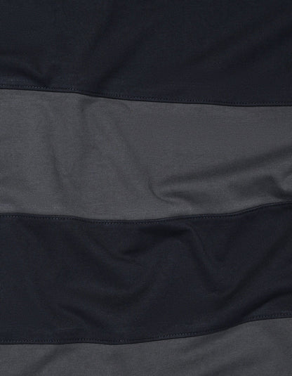 Black Striped Oversized Rugby Shirt