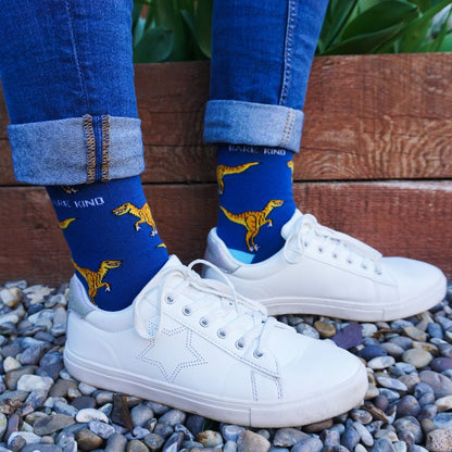 Chaussettes en bambou « Sauvez les Vélociraptors »