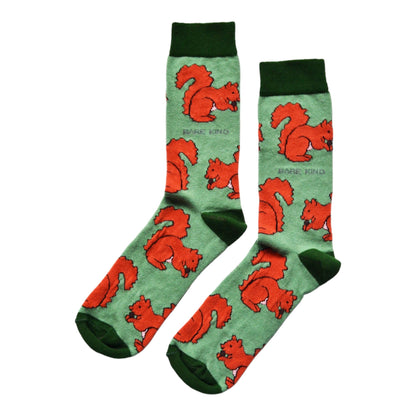 Chaussettes en bambou : Sauvons les écureuils roux