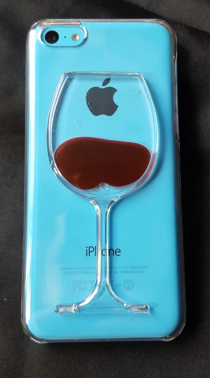 Coque Transparente Rigide Rouge Vin - Pour iPhone 5c