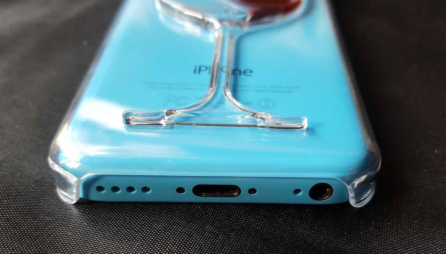 Coque Transparente Rigide Rouge Vin - Pour iPhone 5c