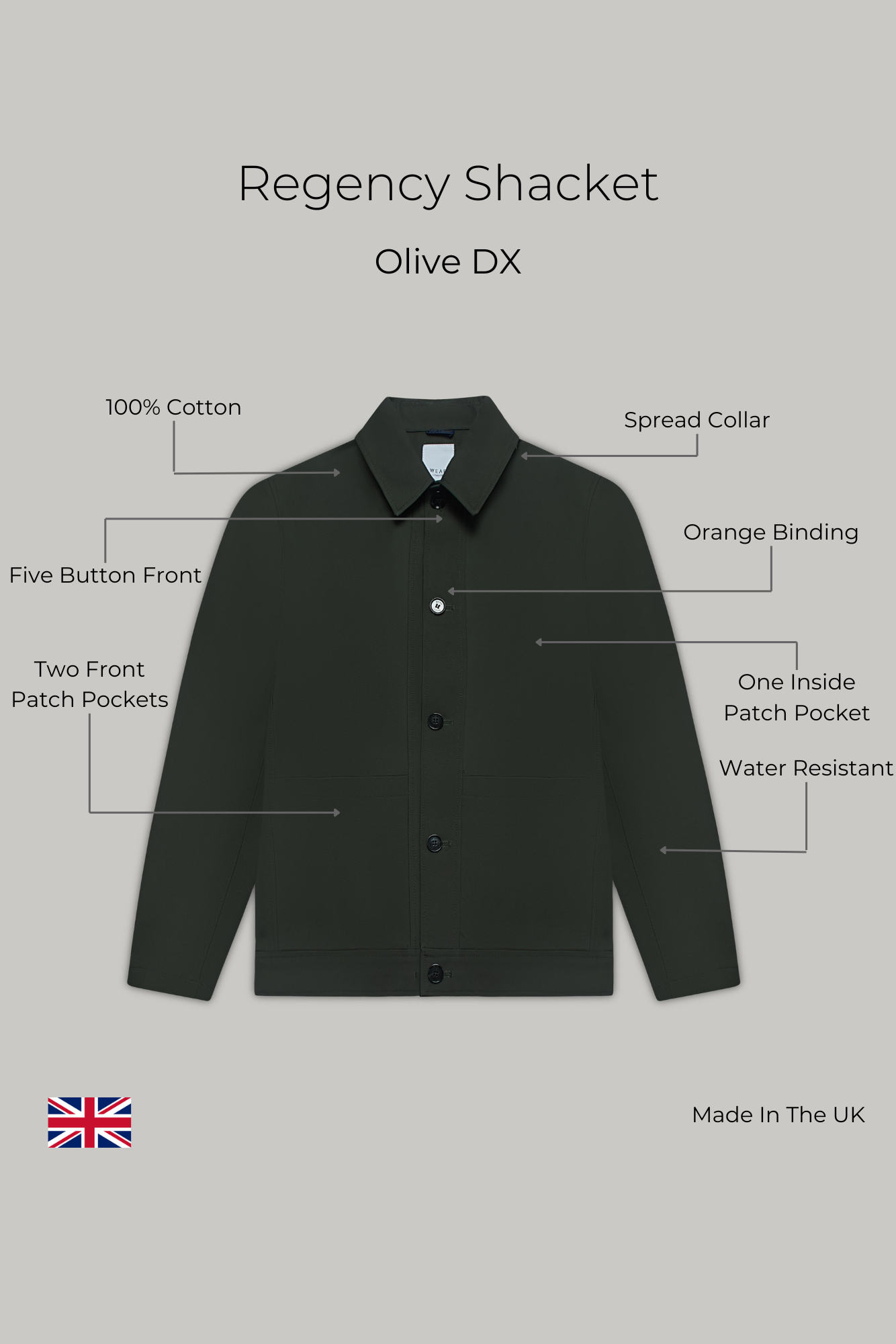 Regency Shacket - Olive Dx