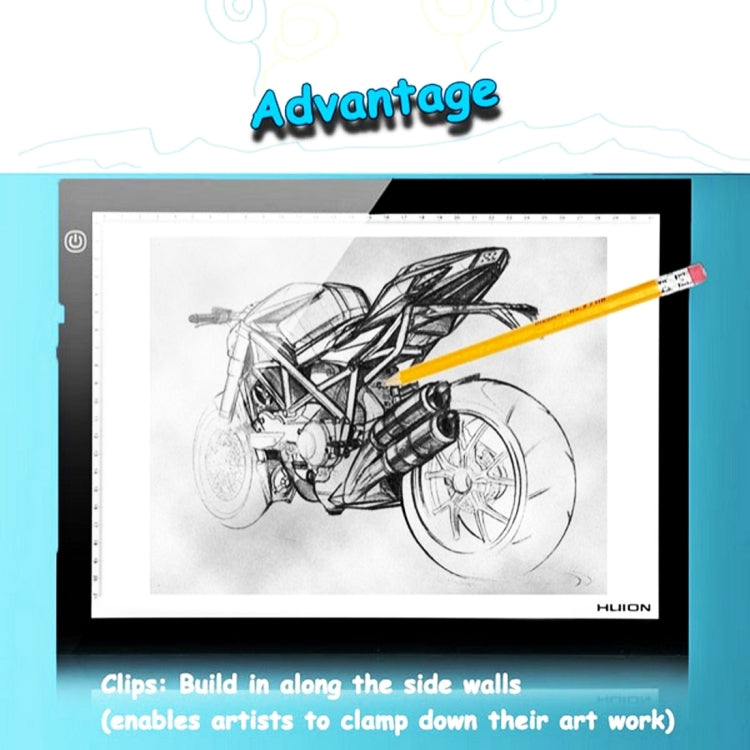 Table lumineuse USB portable Huion L4S de 17,7 pouces, ultra-mince, luminosité réglable, pour art, artisanat, tatouage, dessin