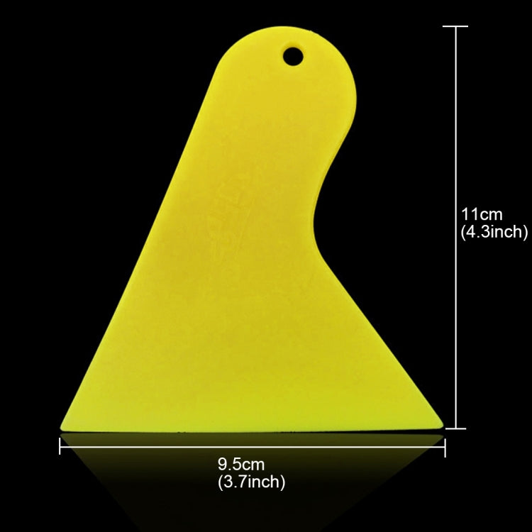 KANEED 10 PCS Car Window Wrapping Film Scraper Thickening Car Sticker Tool, Size: 11cm x 9.5cm(Yellow)