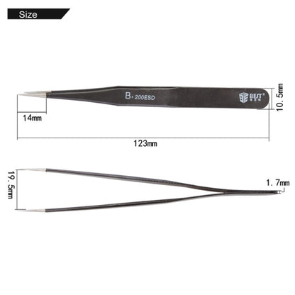 BEST BST-200ESD Pince à épiler antistatique en acier inoxydable 202