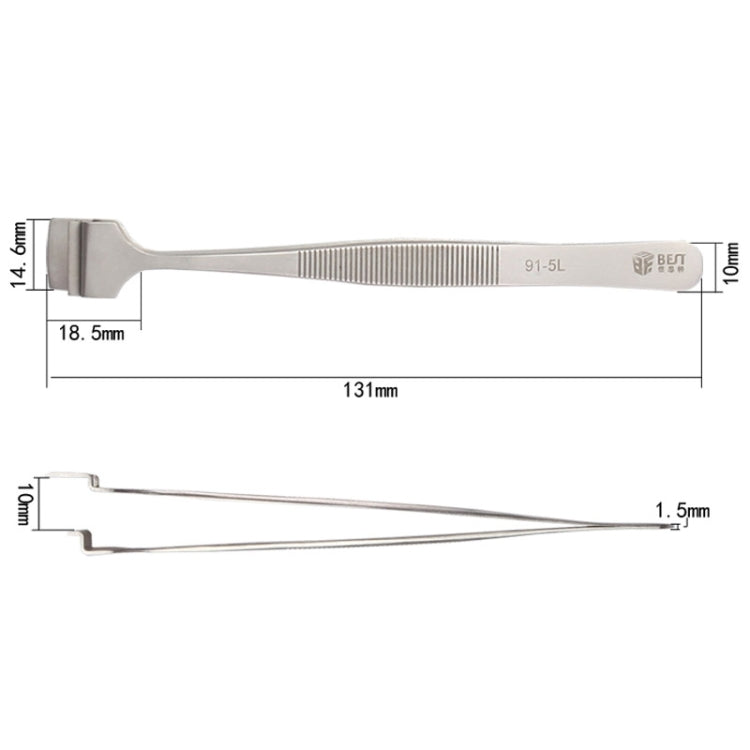 BEST BST-91-5L SA Pinces professionnelles en acier inoxydable pour wafers de silicium