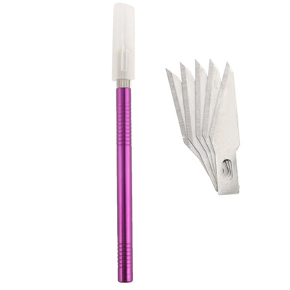 WLXY-9310, WLXY Tool Precision Knife with Replaceable Blade for Mat Carving / Scoring / Trimming, OAL: 145mm, Size: 121mm x 6mm Diameter(Purple)
