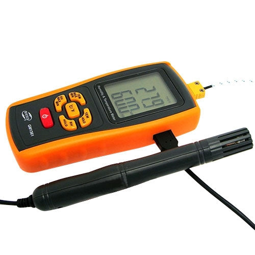 BENETECH GM1361 Hygromètre/Thermomètre numérique avec écran 2,5 pouces (jaune)
