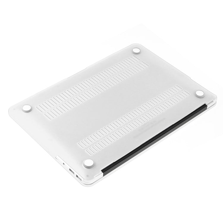 ENKAY pour Macbook Air 11,6 pouces (version US) / A1370 / A1465 Coque de protection rigide mate 3 en 1 avec protection de clavier et bouchon anti-poussière (Blanc)
