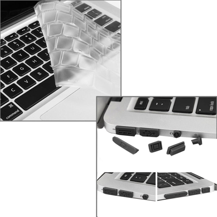 ENKAY pour Macbook Air 11,6 pouces (version US) / A1370 / A1465 Coque de protection rigide mate 3 en 1 avec protection de clavier et bouchon anti-poussière (Blanc)