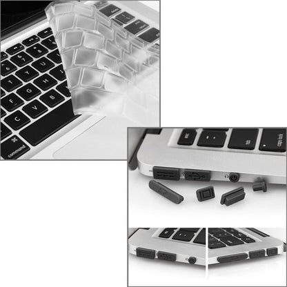 ENKAY pour Macbook Air 13,3 pouces (version US) / A1369 / A1466 Hat-Prince Coque de protection rigide mate 3 en 1 avec protection de clavier et cache anti-poussière de port (argent)