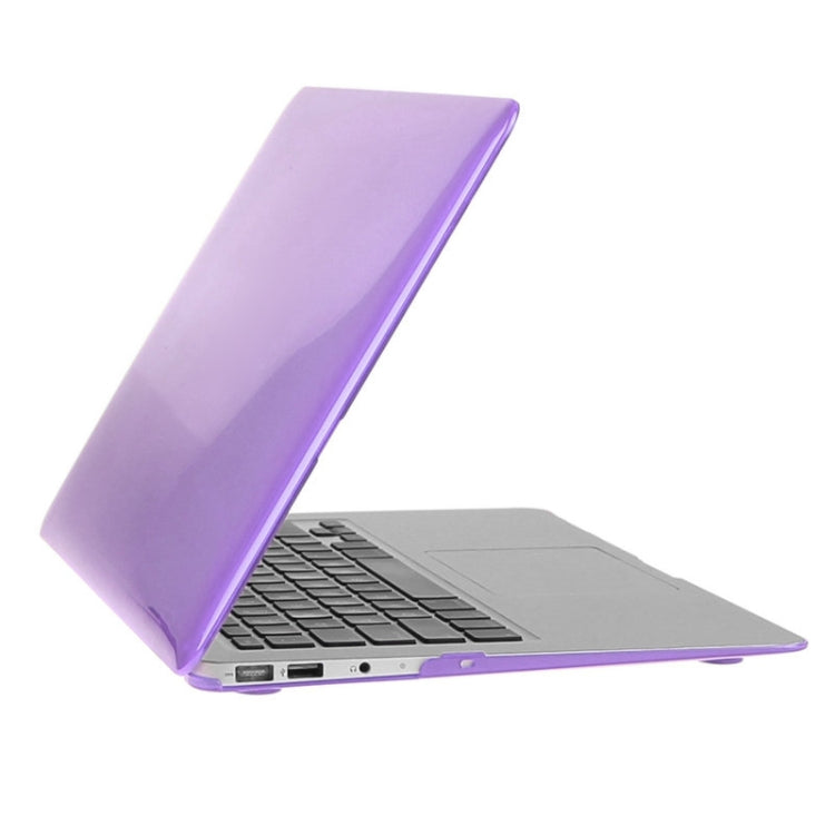 ENKAY for Macbook Air 11.6 inch (US Version) / A1370 / A1465 Hat-Prince 3 in 1 Crystal Hard Shell Plastic Protective Case with Keyboard Guard & Port Dust Plug(Purple)