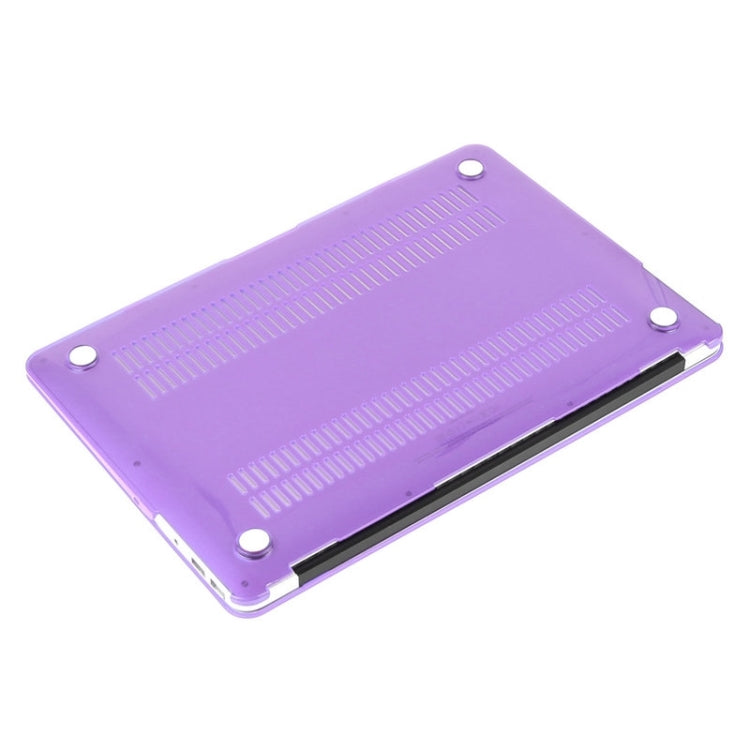 ENKAY for Macbook Air 11.6 inch (US Version) / A1370 / A1465 Hat-Prince 3 in 1 Crystal Hard Shell Plastic Protective Case with Keyboard Guard & Port Dust Plug(Purple)