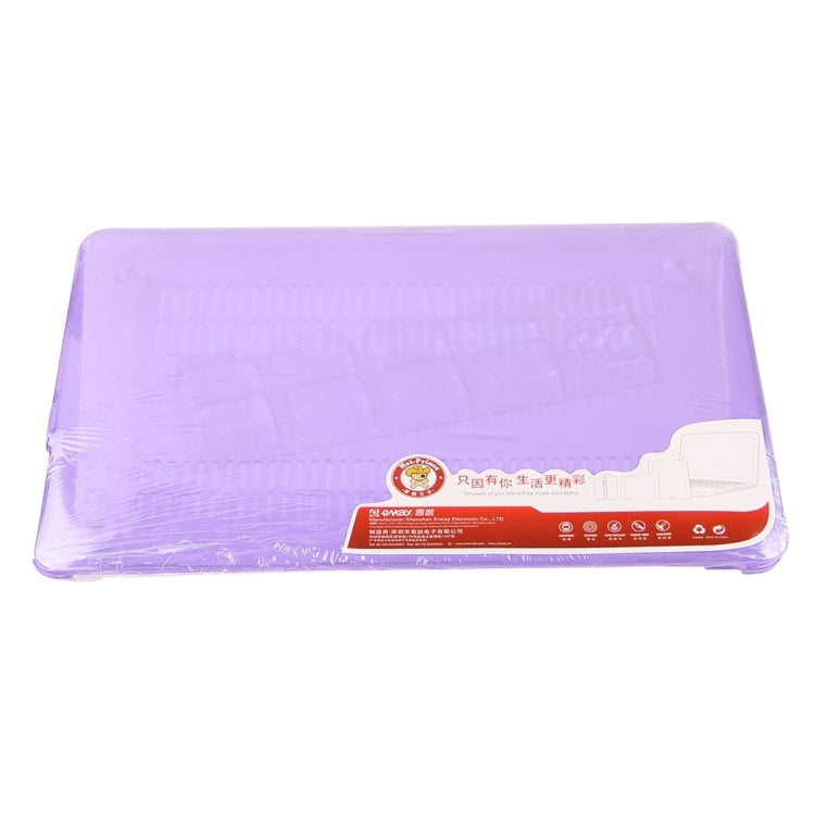 ENKAY for Macbook Air 11.6 inch (US Version) / A1370 / A1465 Hat-Prince 3 in 1 Crystal Hard Shell Plastic Protective Case with Keyboard Guard & Port Dust Plug(Purple)