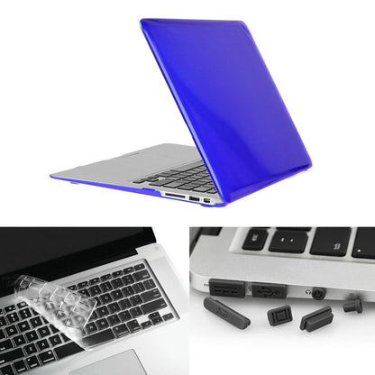 ENKAY pour Macbook Air 13,3 pouces (version américaine) / A1369 / A1466 Hat-Prince 3 en 1 coque de protection rigide en plastique avec protection de clavier et cache anti-poussière (bleu foncé)