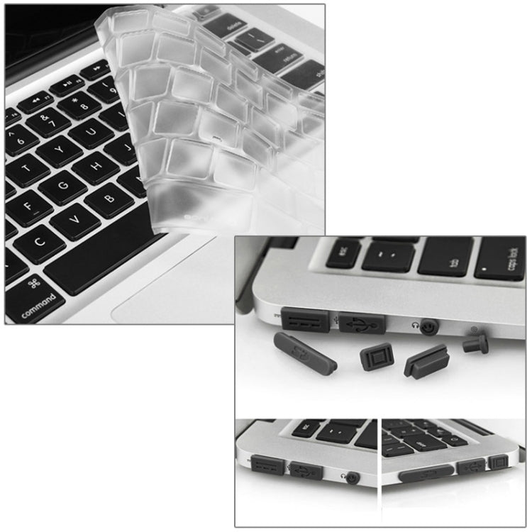 ENKAY pour Macbook Air 13,3 pouces (version américaine) / A1369 / A1466 Hat-Prince 3 en 1 coque de protection rigide en plastique avec protection de clavier et cache anti-poussière (bleu foncé)