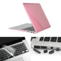 ENKAY pour Macbook Air 13,3 pouces (version américaine) / A1369 / A1466 Hat-Prince 3 en 1 coque de protection rigide en plastique avec protection de clavier et bouchons anti-poussière pour ports (rose)