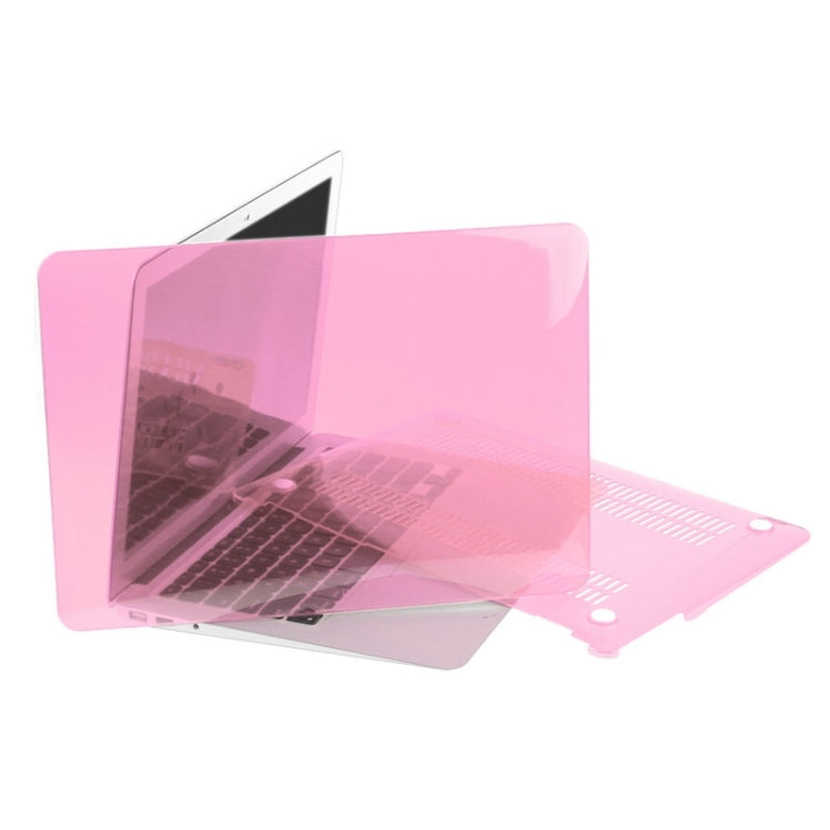ENKAY pour Macbook Air 13,3 pouces (version américaine) / A1369 / A1466 Hat-Prince 3 en 1 coque de protection rigide en plastique avec protection de clavier et bouchons anti-poussière pour ports (rose)
