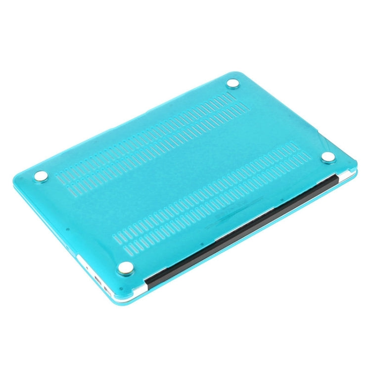 ENKAY for Macbook Air 13.3 inch (US Version) / A1369 / A1466 Hat-Prince 3 in 1 Crystal Hard Shell Plastic Protective Case with Keyboard Guard & Port Dust Plug(Blue)