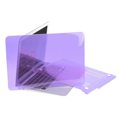 ENKAY for Macbook Air 13.3 inch (US Version) / A1369 / A1466 Hat-Prince 3 in 1 Crystal Hard Shell Plastic Protective Case with Keyboard Guard & Port Dust Plug(Purple)
