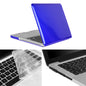 ENKAY pour Macbook Pro 13,3 pouces (version US) / A1278 Hat-Prince Coque rigide en plastique transparent 3 en 1 avec protection de clavier et bouchon anti-poussière (Bleu foncé)