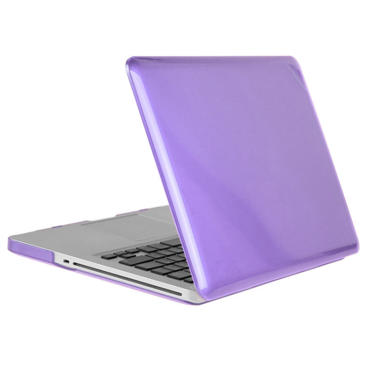 ENKAY for Macbook Pro 15.4 inch (US Version) / A1286 Hat-Prince 3 in 1 Crystal Hard Shell Plastic Protective Case with Keyboard Guard & Port Dust Plug(Purple)