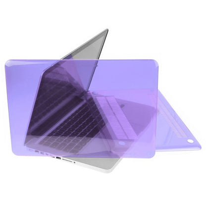 ENKAY for Macbook Pro 15.4 inch (US Version) / A1286 Hat-Prince 3 in 1 Crystal Hard Shell Plastic Protective Case with Keyboard Guard & Port Dust Plug(Purple)