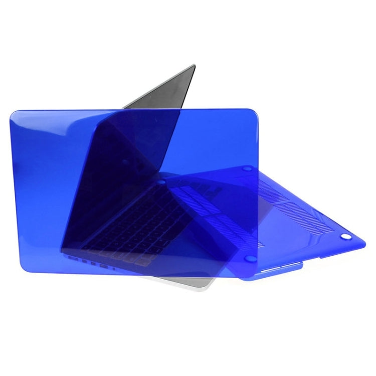 ENKAY for Macbook Pro Retina 15.4 inch (US Version) / A1398 Hat-Prince 3 in 1 Crystal Hard Shell Plastic Protective Case with Keyboard Guard & Port Dust Plug(Dark Blue)