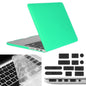 ENKAY for Macbook Pro Retina 13.3 inch (US Version) / A1425 / A1502 Hat-Prince 3 in 1 Frosted Hard Shell Plastic Protective Case with Keyboard Guard & Port Dust Plug(Green)