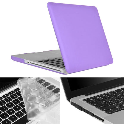 ENKAY pour Macbook Pro 15,4 pouces (version américaine) / A1286 Hat-Prince Coque de protection rigide mate 3 en 1 avec protection de clavier et bouchons anti-poussière (violet)
