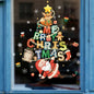 2024 Christmas Window Stickers Santa Claus Xmas Tree Cartoon Glass Decal Merry Christmas New Year Holiday Decorations for Home