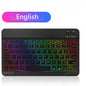 EMTRA Clavier et souris Bluetooth rétroéclairés pour iOS, Android, Windows, iPad, clavier portugais, clavier espagnol