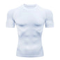 Men's T Shirt Outdoor Training Fitness Gym Jogging Running Sweatshirt Bat/-Man Compression Shirts Tight Elastic Breathable