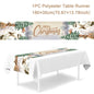 2024 Christmas Table Runners Merry Christmas Decoration for Home Tablecloth Table Cover Xmas Gifts Navidad Noel New Year 2025