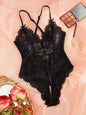 Women's Sexy Lace Underwear Set Erotic Ladies Lingerie See-through Bra Thong Mini Babydoll Briefs Underpants White Bodysuit 2024
