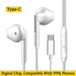 VAORLO 3.5mm/Type-C Wired Headphones Heavy Bass In Ear Earphone With Mic USB C Stereo Earbuds Gaming Headset For Samsung iPhone