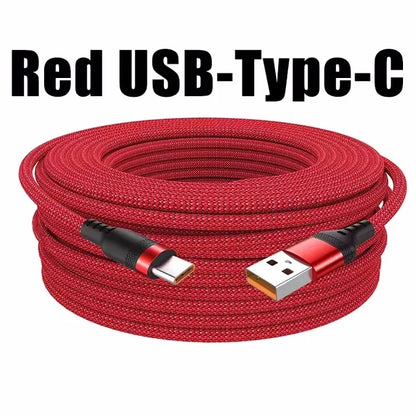Universal USB Type C Cable 5A Super Fast Charge Cable 3m 5m 8m USB C Extend Data Cable For iphone 15 Samsung Huawei Xiaomi PS4/5