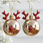 2pcs Elk Christmas Balls Ornaments Xmas Tree Hanging Bauble Pendant  Christmas Decorations for Home New Year Party Navidad 2024