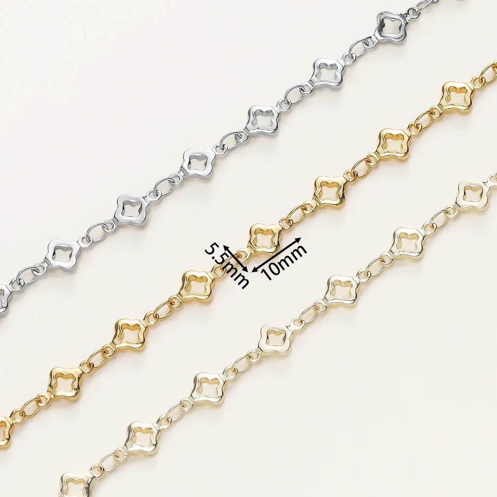 1Meter/Pack 5.5MM 14/18K Gold Plated Brass Rhombus Chain For Jewelry Making Necklace Bracelets Chain Jewelry Making Supplies